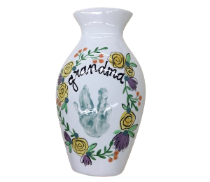 Woodbury Floral Handprint Vase