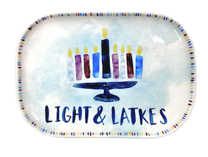 Woodbury Hanukkah Light & Latkes Platter