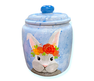 Woodbury Watercolor Bunny Jar