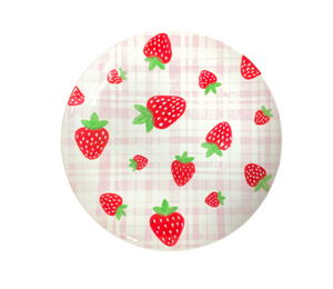 Woodbury Strawberry Plaid Plate