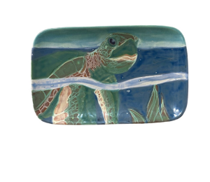 Woodbury Swimming Turtle Plate