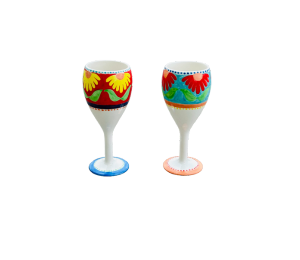 Woodbury Floral Wine Glass Set