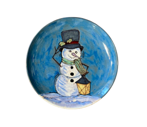 Woodbury Rustic Glazed Snowman