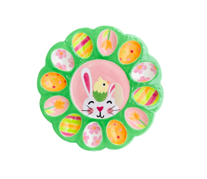 Woodbury Easter Sherbet Egg Plate